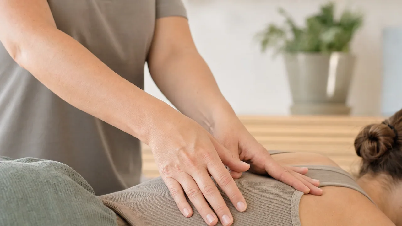 Manuelle Behandlung im Therapieraum